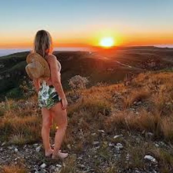 POR DO SOL NO MIRANTE MORRO DO CHAPÉU (PASSEIO DE 4X4)